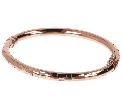 Bronzo Italia Diamond-Cut Oval Bangle