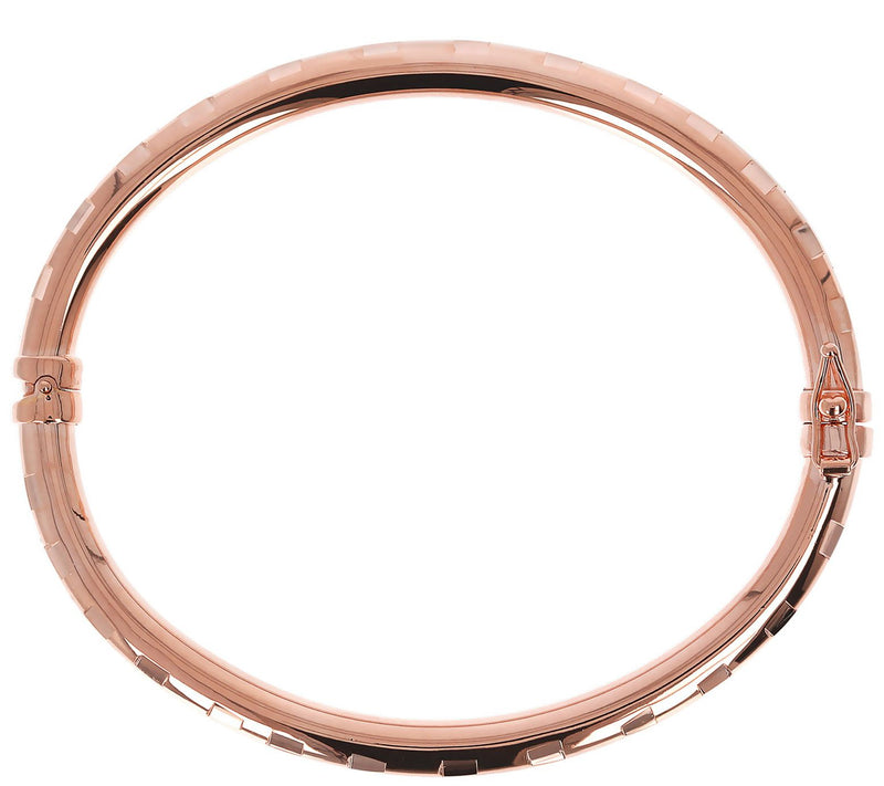 Bronzo Italia Diamond-Cut Oval Bangle — View 8