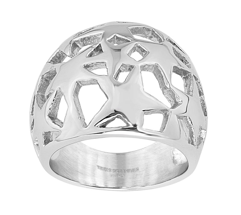 Steel by Design Dome Open-Star Ring — Main view