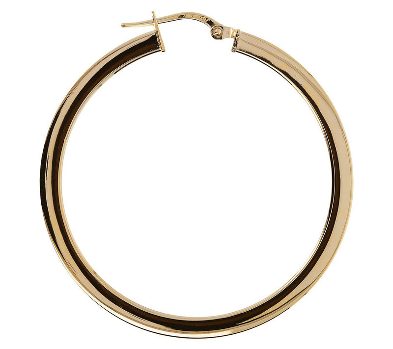Veronese 18K Clad 1-1/2" Round Polished Hoop Earrings — View 2