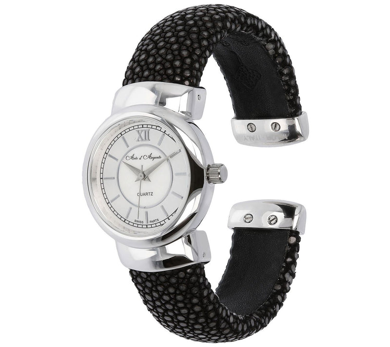 Arte D' Argento Sterling Stingray Cuff Watch — View 3