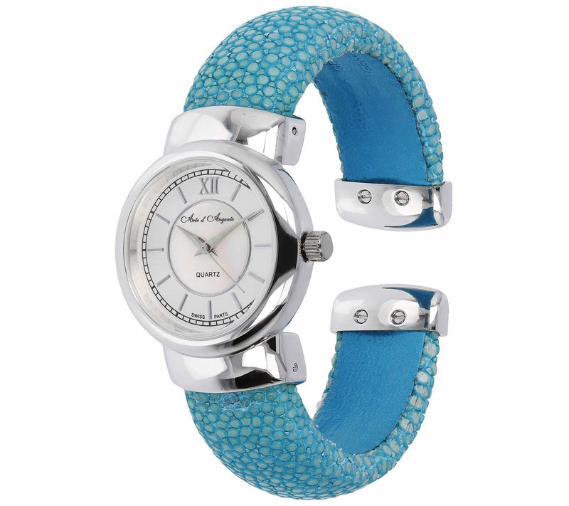 Arte D' Argento Sterling Stingray Cuff Watch — View 5