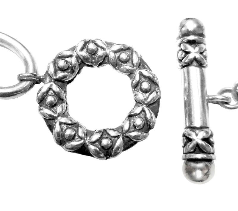 Sterling Silver Station Link Bracelet — View 3