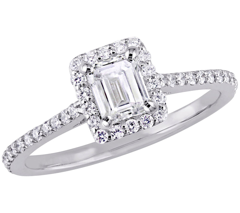 Affinity 7/10 cttw Diamond Halo Engagement Ring, 14K — Main view