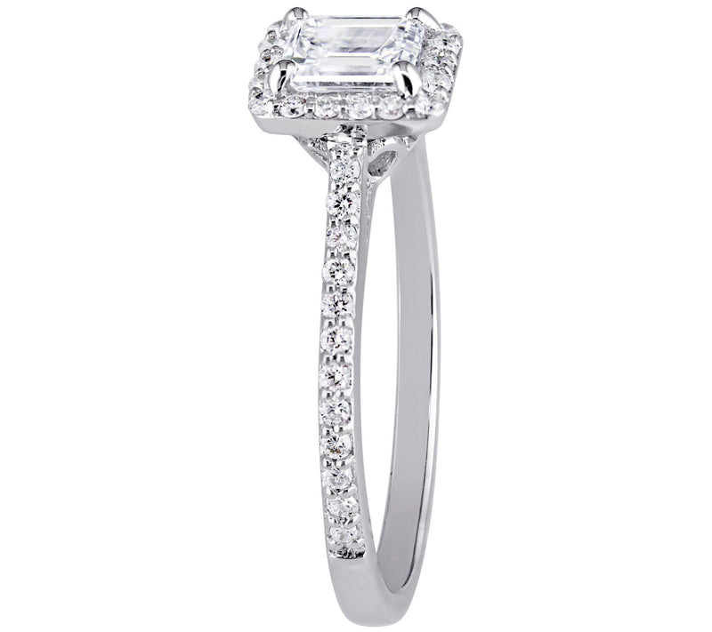Affinity 7/10 cttw Diamond Halo Engagement Ring, 14K — View 2