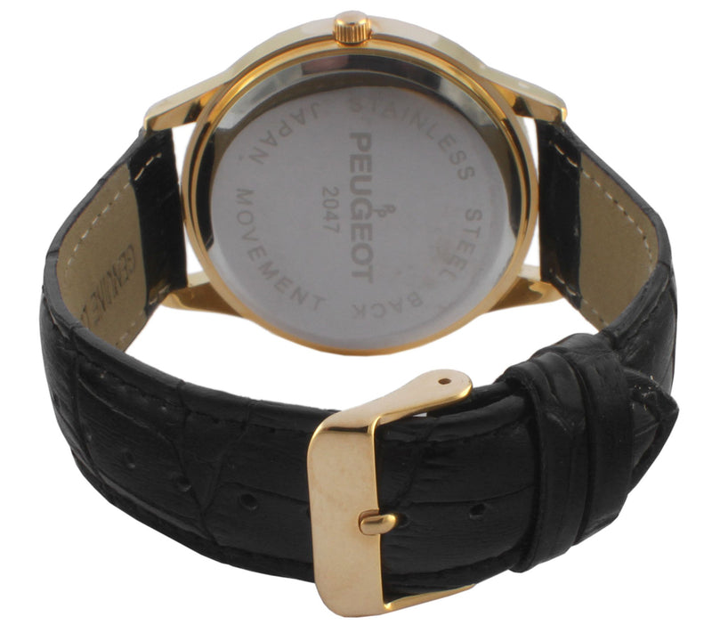 Peugeot Men's Goldtone Stainless Steel Sun MoonPhase Watch — View 8