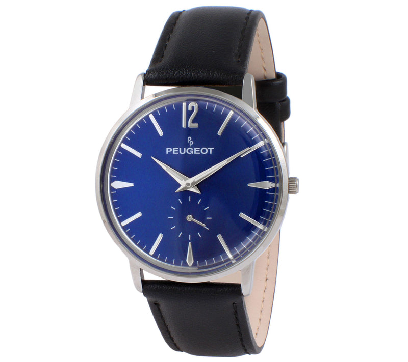 Peugeot Men's Vintage-Inspired Retro Black Strap Watch — View 5