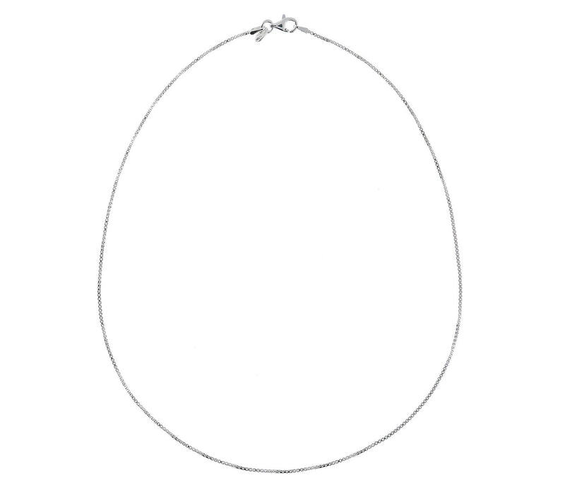 UltraFine Silver 16" Polished Fine Box Chain Necklace, 2.5 g — View 2
