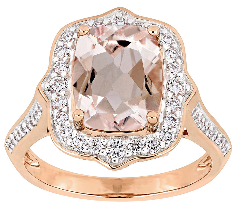 Bellini 2.65 cttw Morganite & 5/8 cttw Diamondalo Ring — Main view