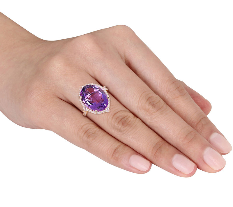 Bellini 14K 8.10 cttw Multi-Gemstone & 3/8 cttwDiamond Ring — View 3