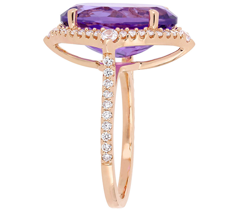Bellini 14K 8.10 cttw Multi-Gemstone & 3/8 cttwDiamond Ring — View 2