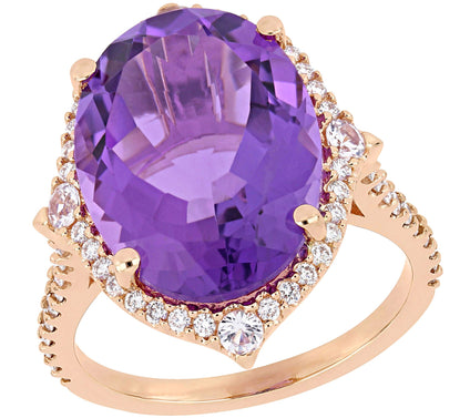 Bellini 14K 8.10 cttw Multi-Gemstone & 3/8 cttwDiamond Ring