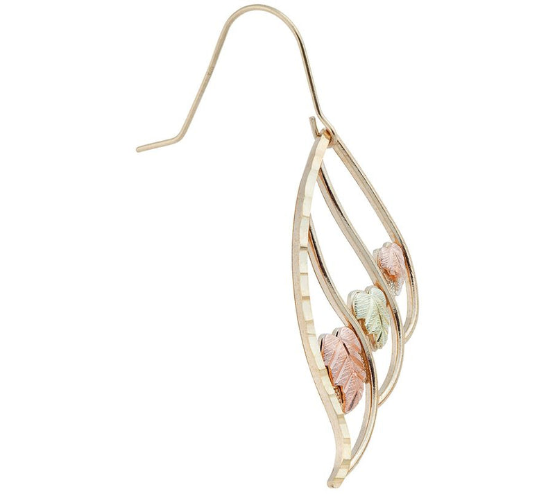 Black Hills Wing Dangle Earrings, 10K/12K Gold — View 2
