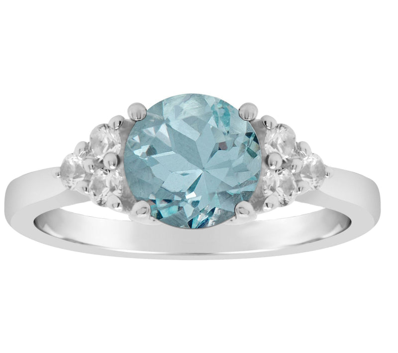 Affinity Gems Sterling Silver Round SimulatedGemstone Ring — Main view