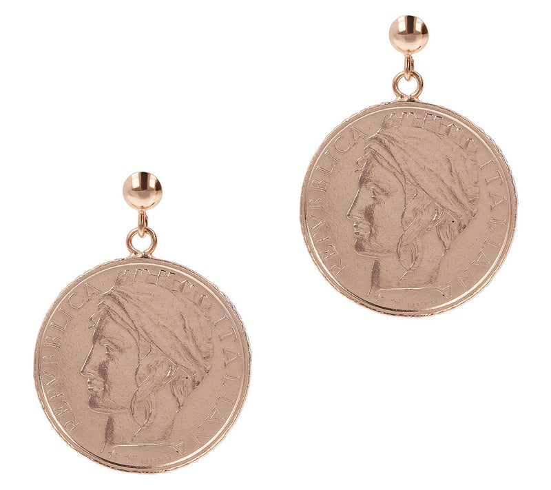 Italian Gold 10 0 Lire Coin Dan gle Earrings, 1 4K — View 7