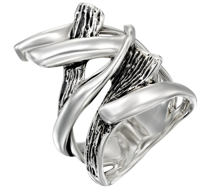 Hagit Sterling Organic Bypass Ring — View 2