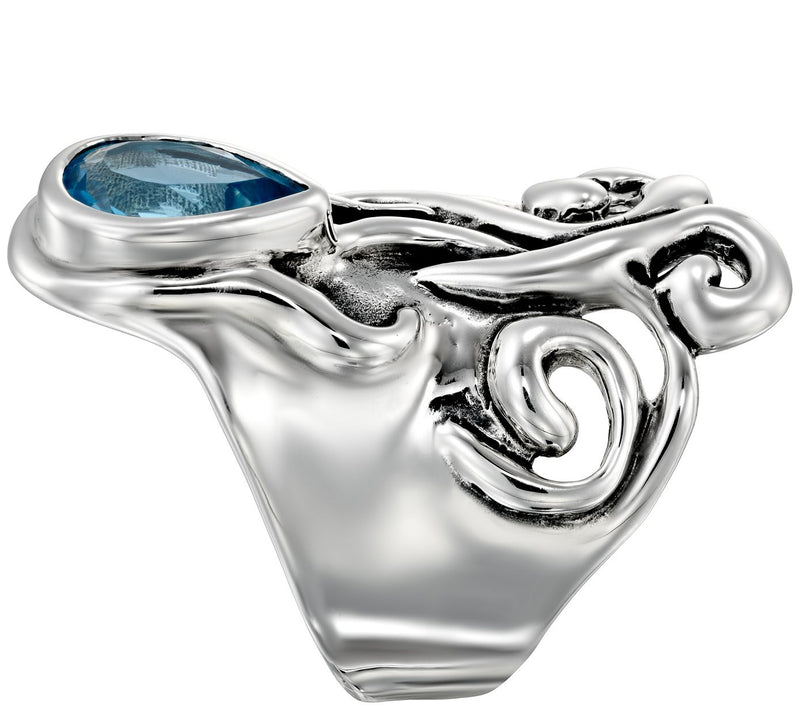 Hagit Sterling Gemstone Swirl Ring — View 6