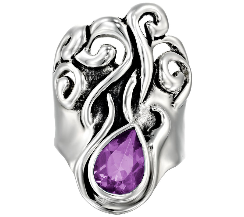 Hagit Sterling Gemstone Swirl Ring — Main view