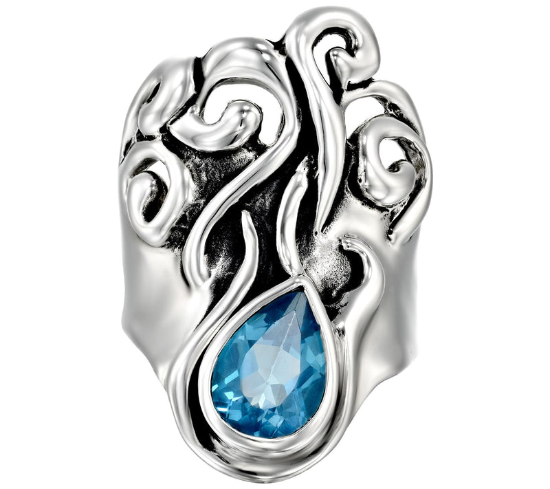 Hagit Sterling Gemstone Swirl Ring — View 5
