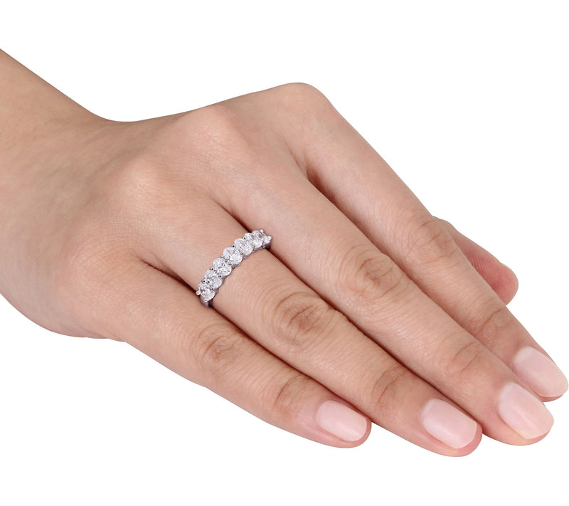 Affinity Oval Diamond Band Ring, 14K 1.30 cttw — View 3