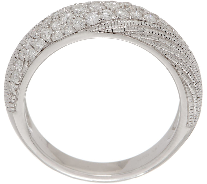 Affinity 1/2 cttw Diamond Band Ring, Sterling — View 3