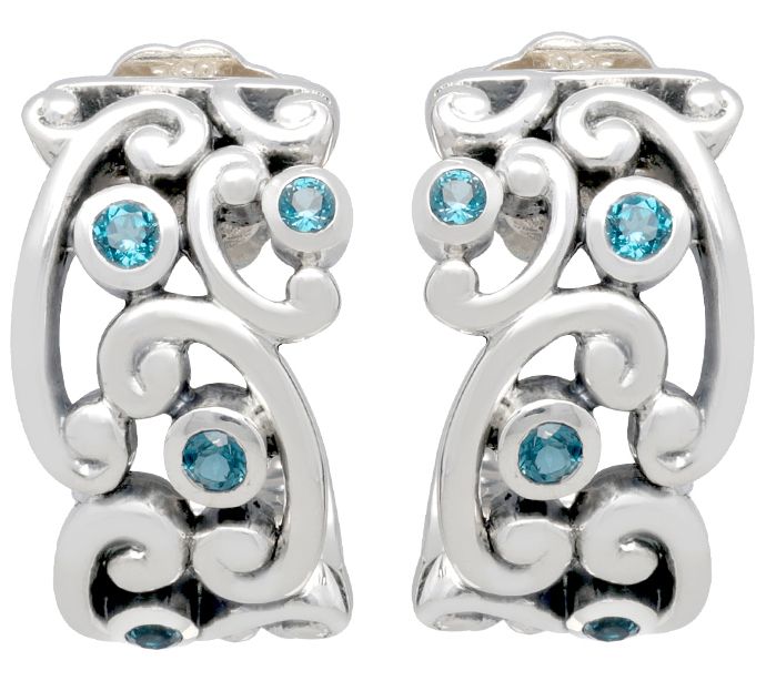 Elyse Ryan Sterling & London Blue Topaz Earrings — Main view