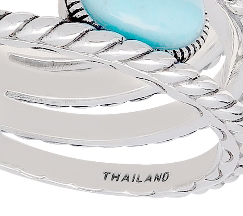 Elyse Ryan Sterling Turquoise Ring — View 5