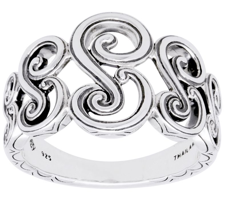 Elyse Ryan Sterling Scroll Ring — Main view