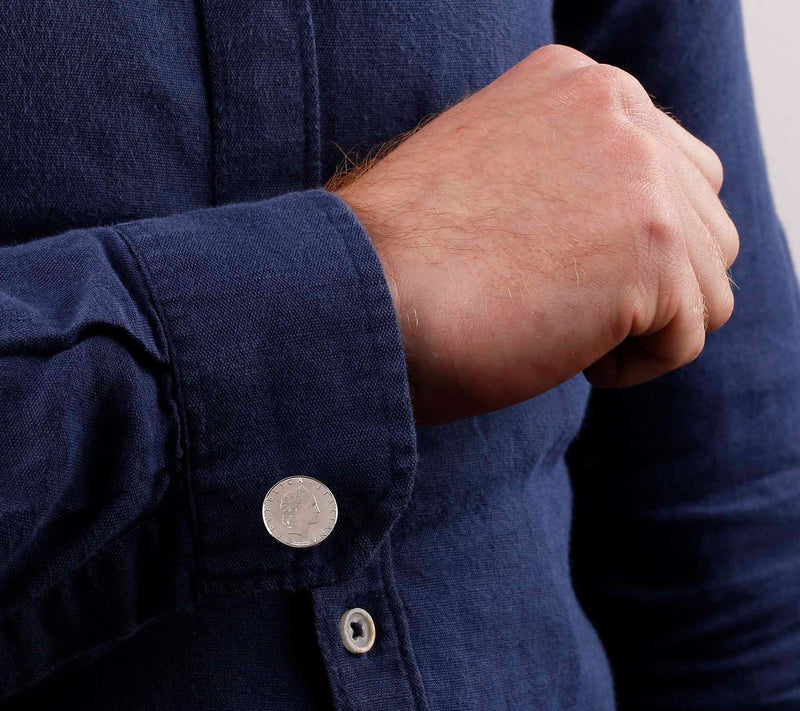 Steel By Design Men's 50-Lire Cuff Links — View 6
