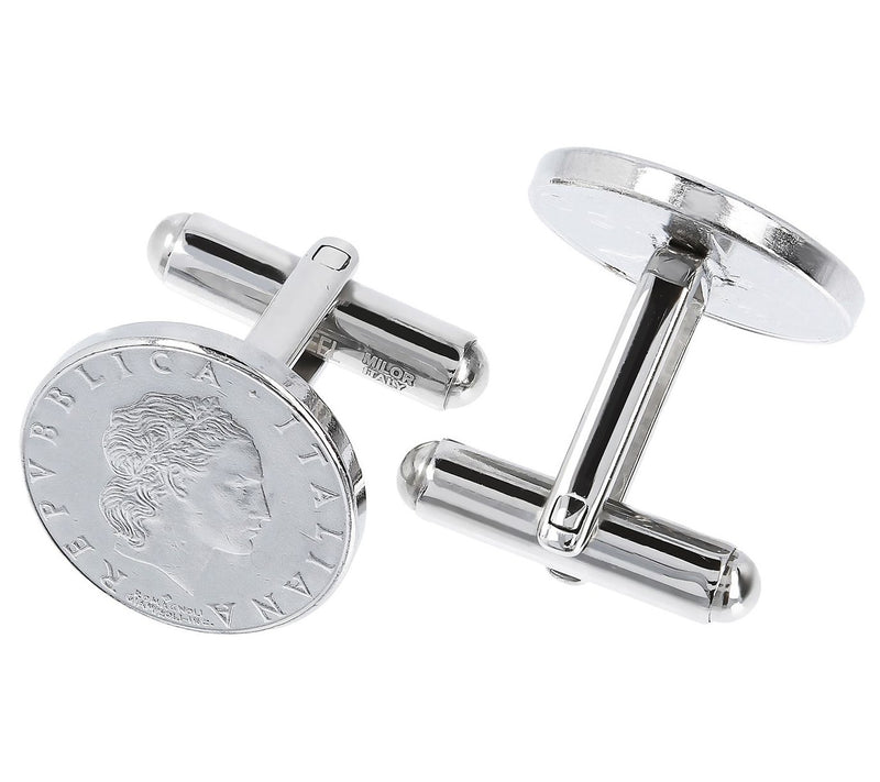 Steel By Design Men's 50-Lire Cuff Links — View 3