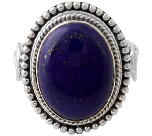 Novica Artisan Crafted Sterling Lapis Ring — View 2