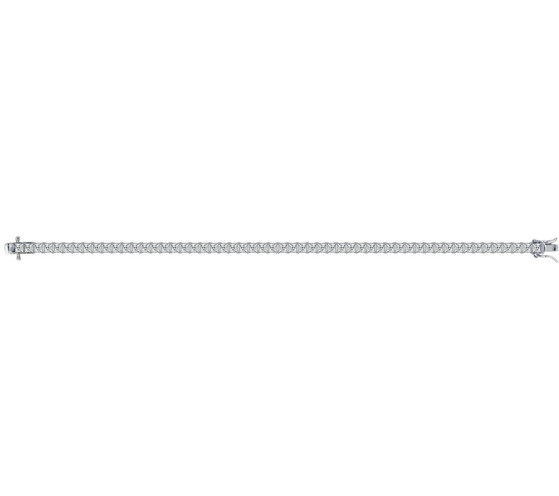 Diamonique Sterling 8.50 cttw Princess-Cut Tennis Bracelet — View 9