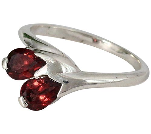 Novica Artisan Crafted Sterling Garnet Ring — Main view