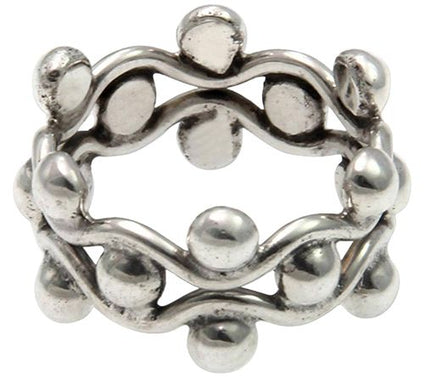 Novica Artisan Crafted Sterling Beaded B and Ring