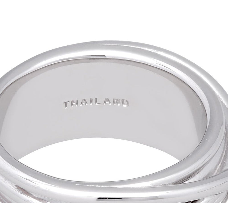 Sterling Overlapping Wide Band Ring — View 5