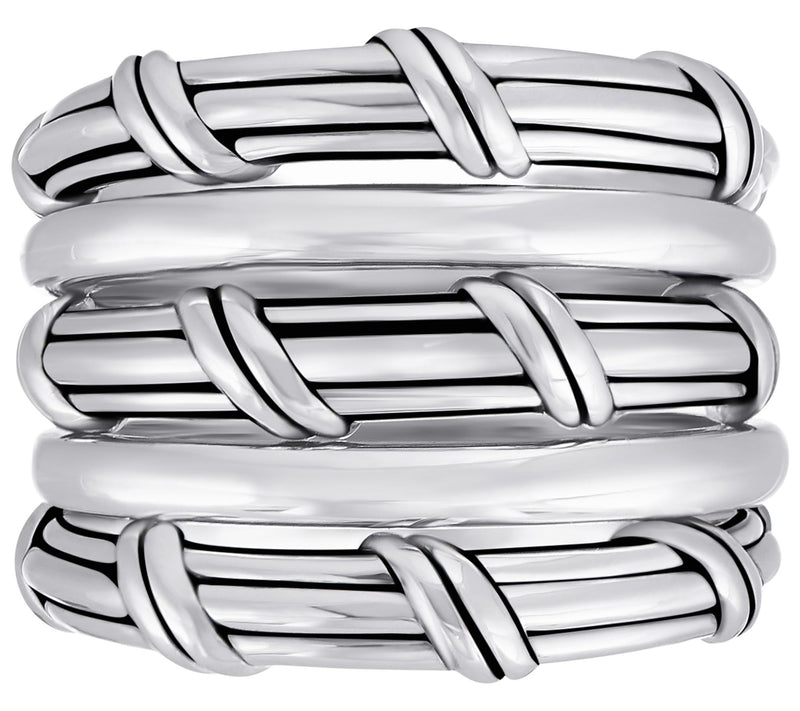 Peter Thomas Roth Sterling Hudson Stacked Fan Ring — Main view