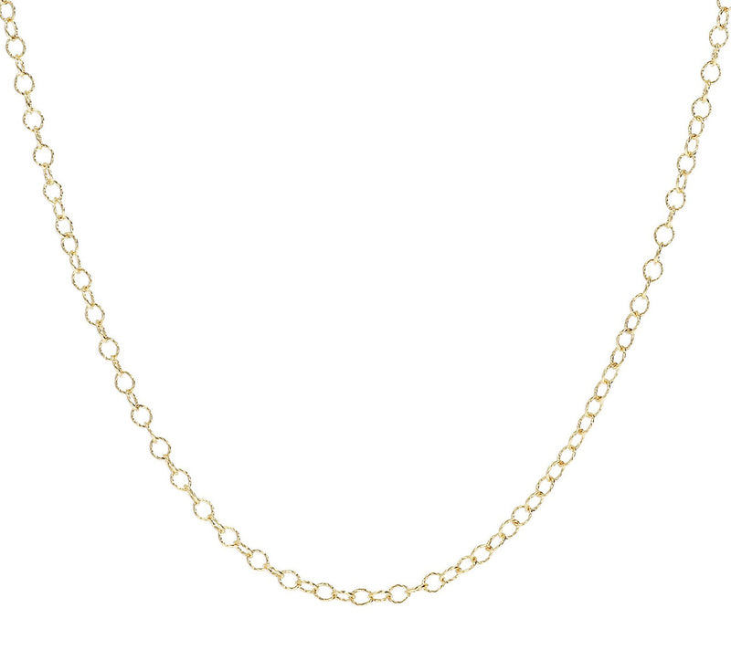Italian Gold 18" Torchon Oval Link Chain Necklace, 14K — View 3