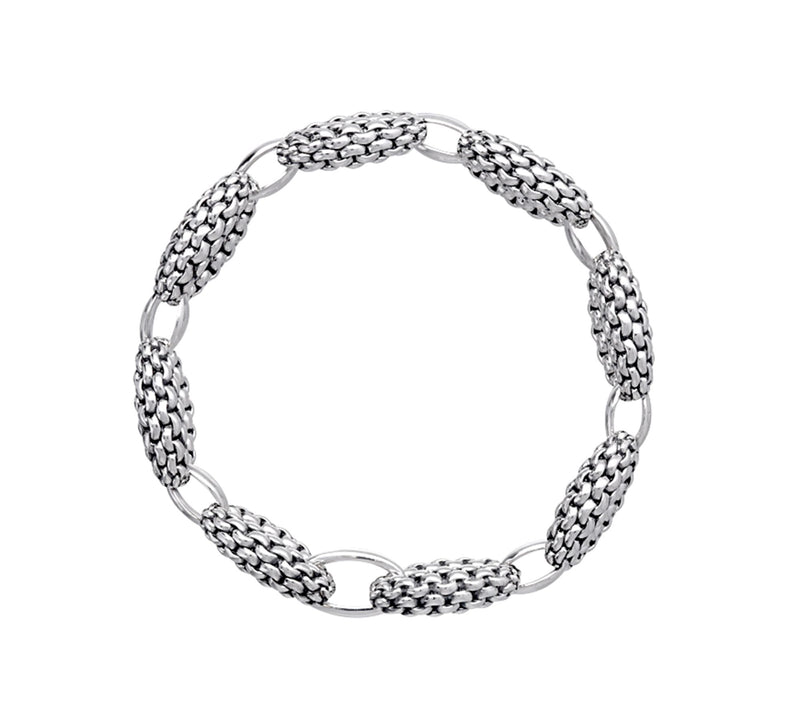 Tiffany Kay Studio Sterling Purl Knit Link Brac elet — View 3