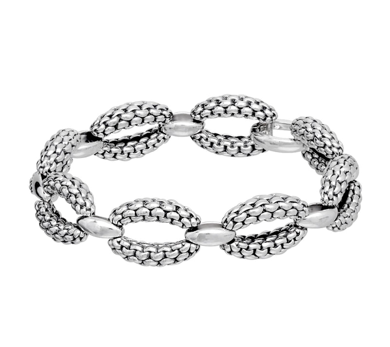 Tiffany Kay Studio Sterling Purl Knit Link Brac elet — Main view