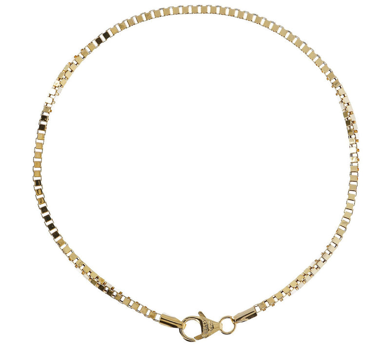 Italian Gold 9" Polished Chain Anklet, 14K 3.0g — Main view