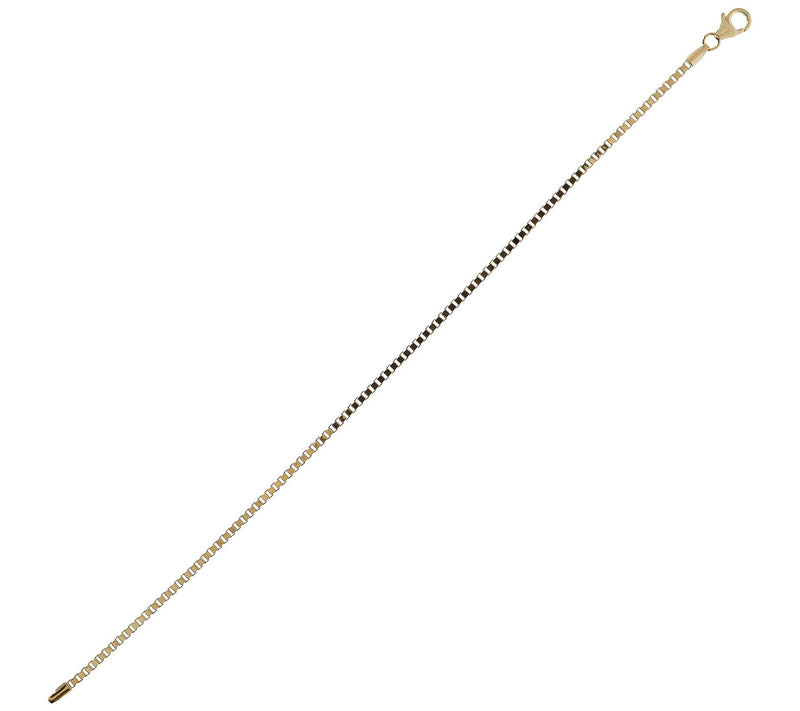 Italian Gold 11" Polished Chain Anklet, 14K 3.4g — View 2