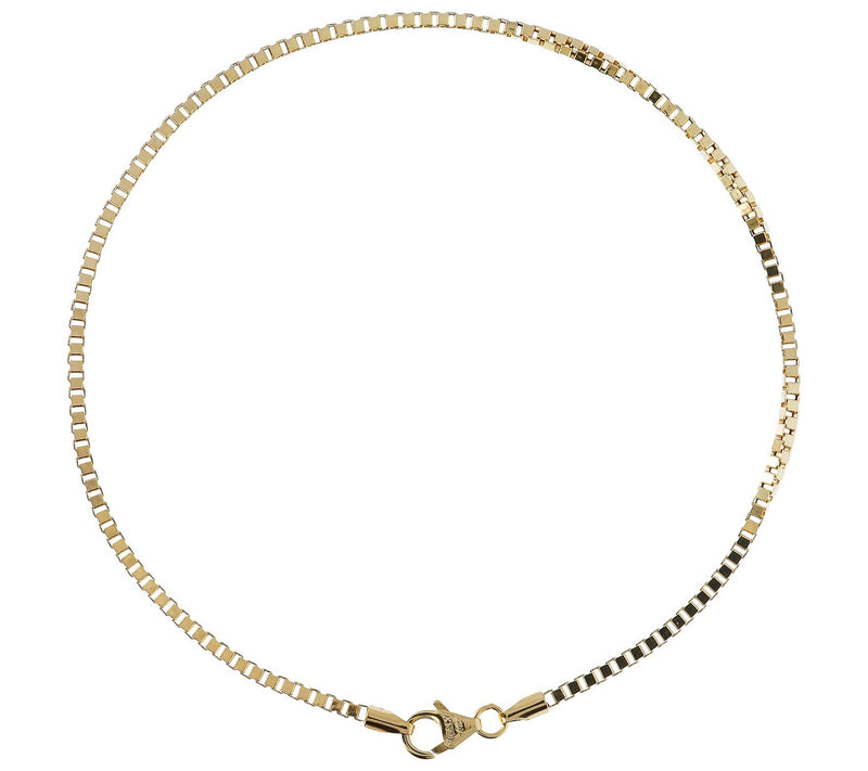 Italian Gold 11" Polished Chain Anklet, 14K 3.4g — Main view