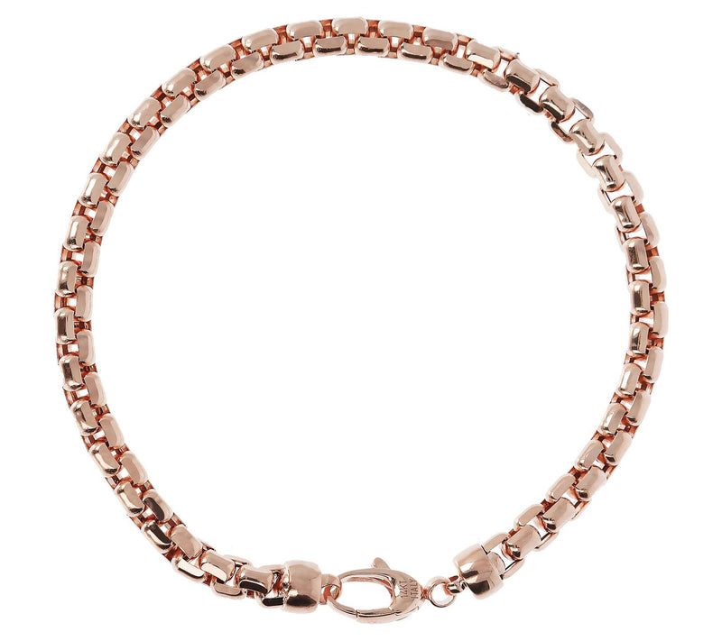 Italian Gold 8" Round Box Chain Bracelet, 14 K10.5g — View 3