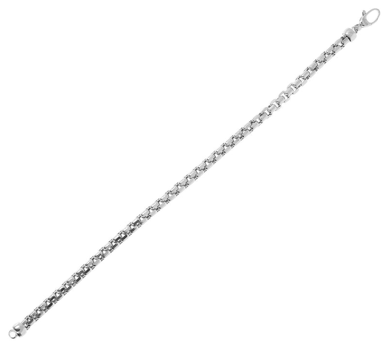 Italian Gold 8" Round Box Chain Bracelet, 14 K10.5g — View 6
