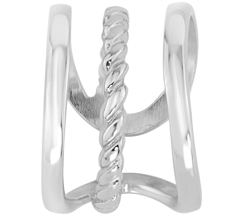 Steel by Design Openwork Ring — View 2