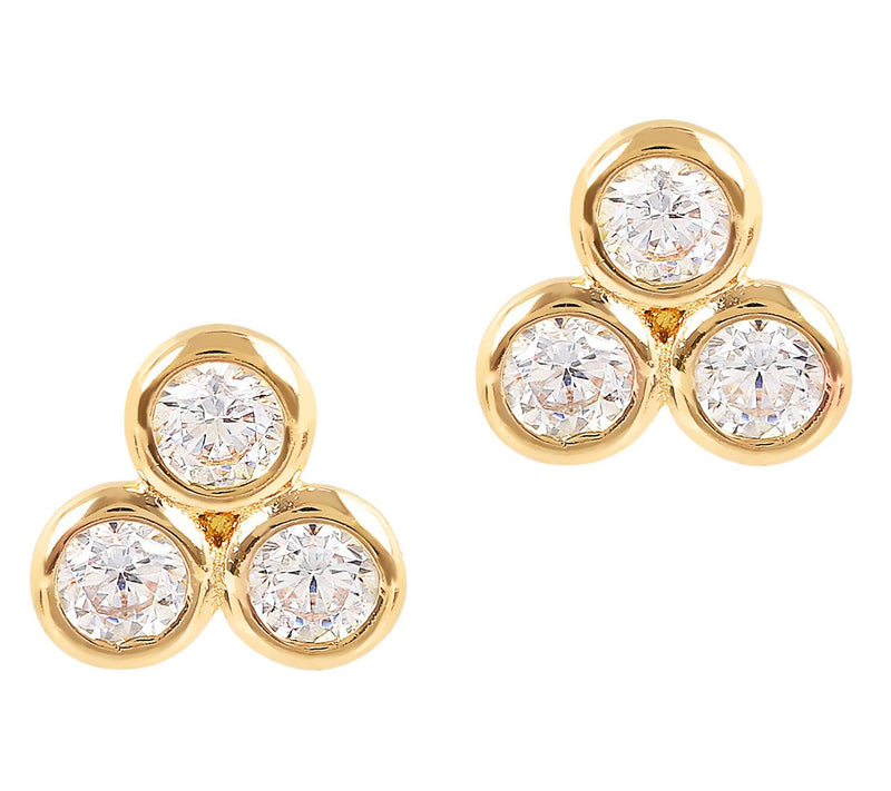 Diamonique 0.30 cttw Bezel Set Stud Earrings — Main view