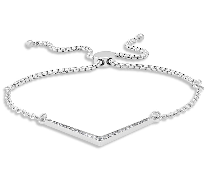Steel by Design Adjustable Crystal Bracelet — View 4