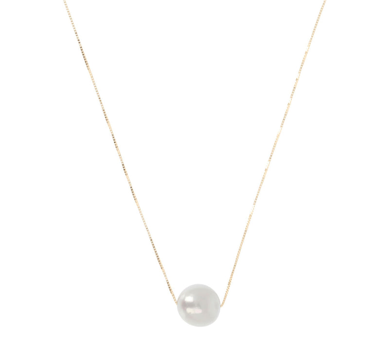 EternaGold Cultured Pearl Adjustable Neckl ace, 14K Gold — View 5