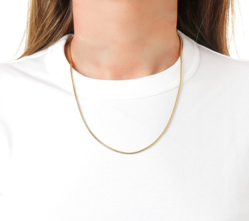 Steel by Design 20" Polished Snake Chain Necklae — View 9
