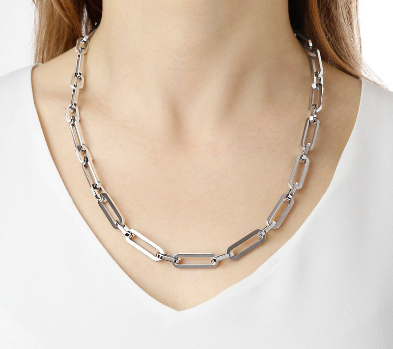 Steel by Design 22" Paperclip Link Necklace — View 7